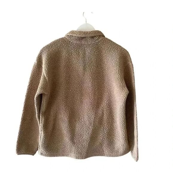 Skechers Boxy Sherpa Fleece Pullover Sweater Sweatshirt Long Sleeves SZ S # 1762 - Picture 4 of 15